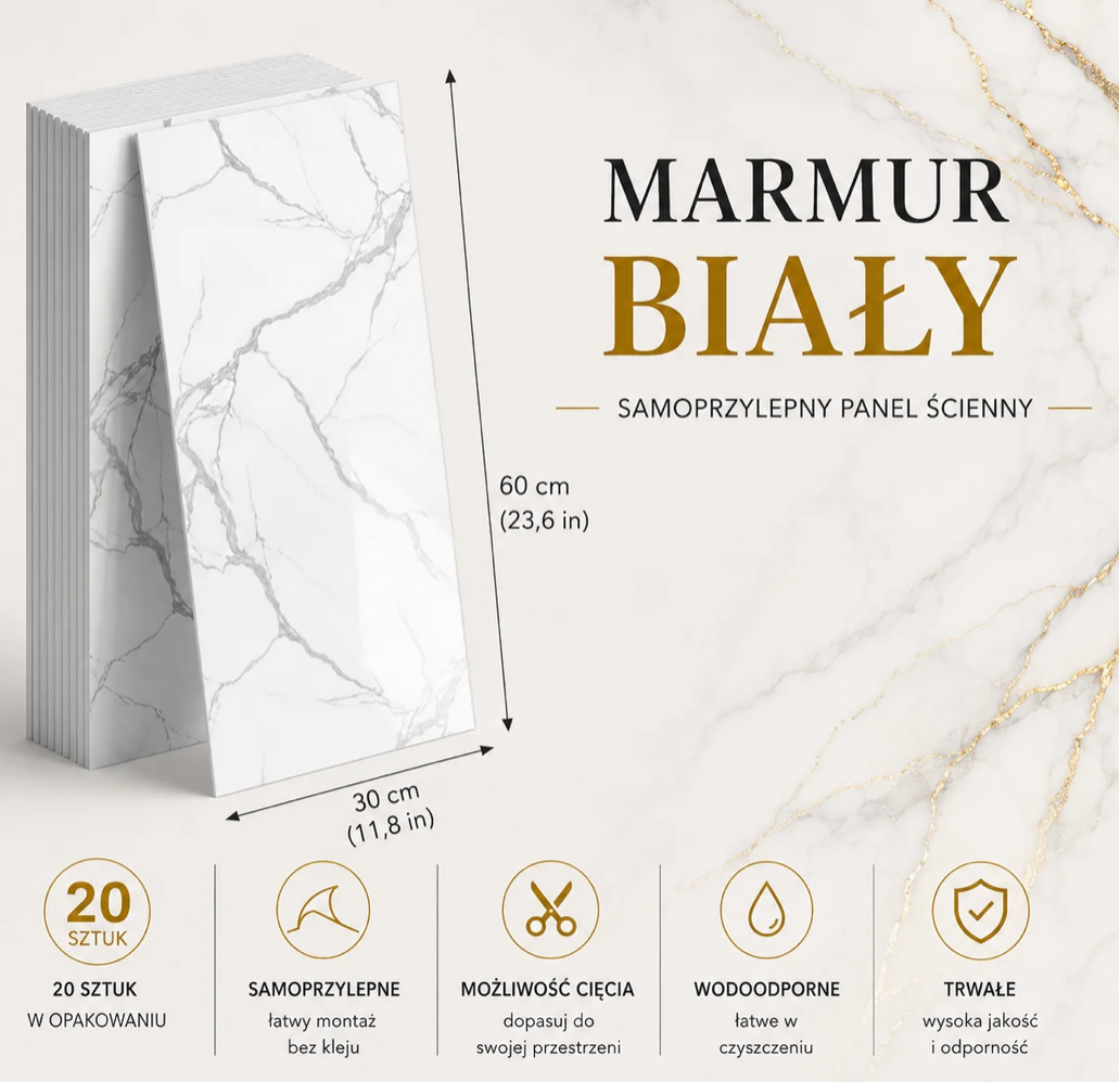 PANELIUM Marble - samoprzylepne panele marmurowe